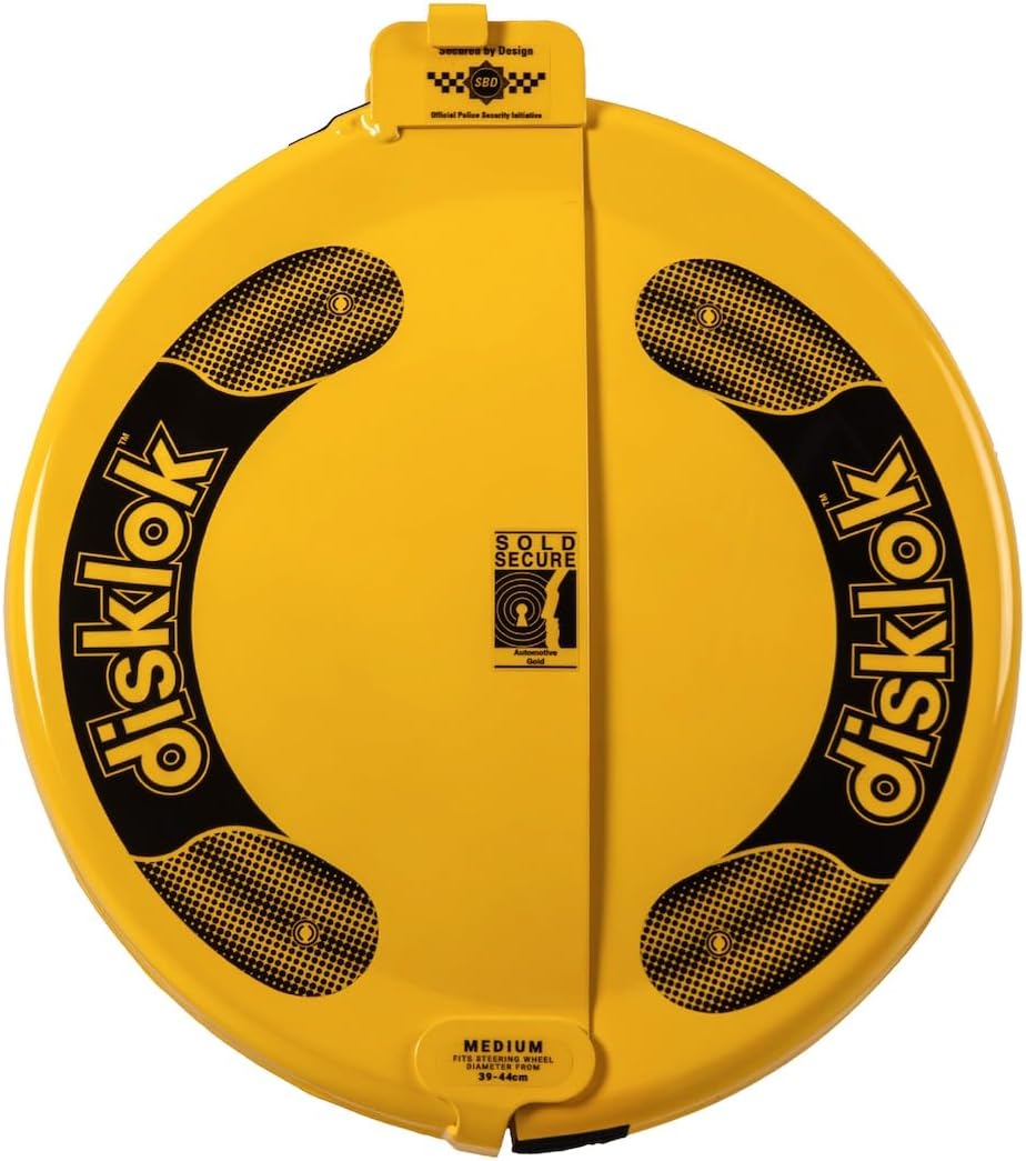 Disklok Gold Edition Steering Wheel Lock (Yellow) - MEDIUM [39 - 41.5cm]