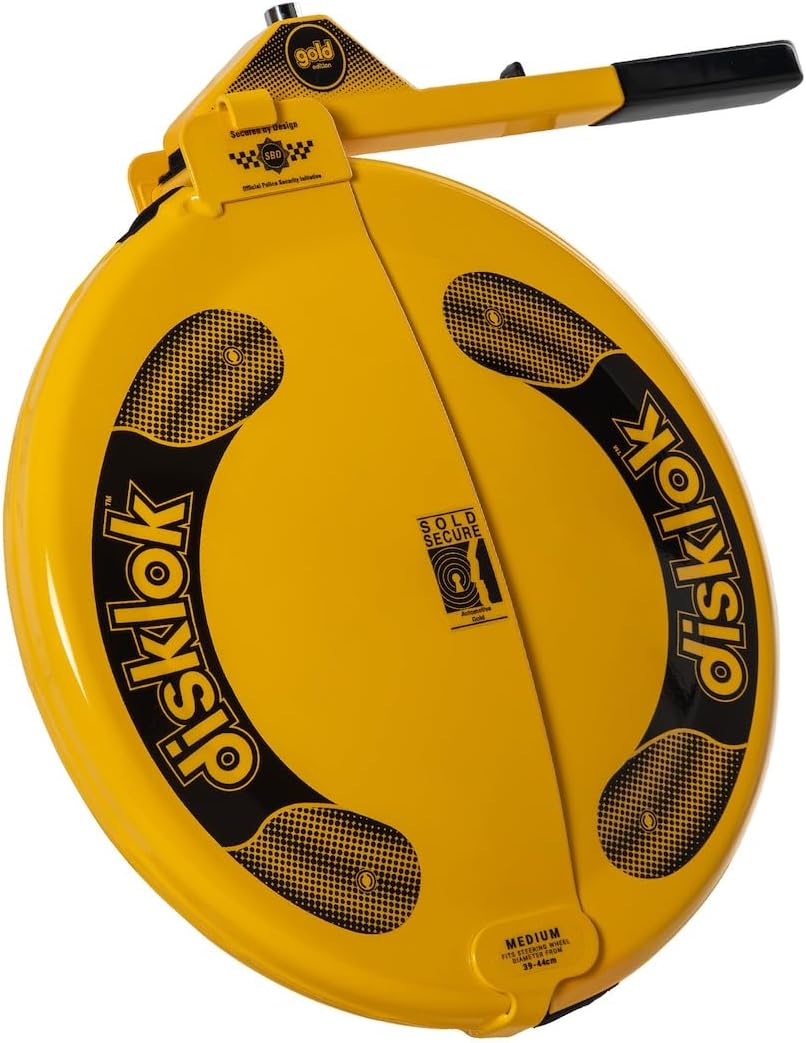 Disklok Gold Edition Steering Wheel Lock (Yellow) - MEDIUM [39 - 41.5cm]